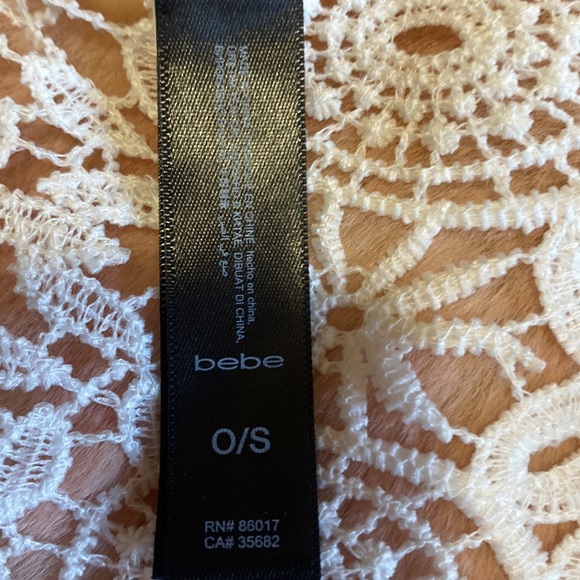 Bebe white lace cardigan, size o/s.  In excellent condition, never worn! - Picture 5 of 5